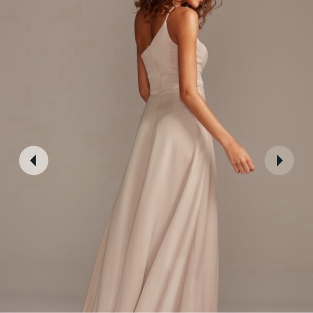 David’s Bridal Dress One Shoulder Satin - Picture 2 of 3
